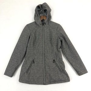 ZeroXposur Women's Size Small Grey Fleece Lined Full Zip Long Sleeve Hood Jacket